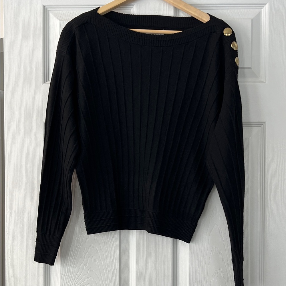Nine West Black Knit Matching Top and Skirt Set NWT - Picture 4 of 10